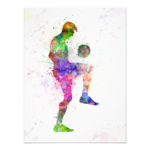 man soccer football player photo print