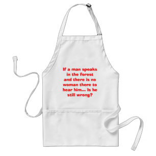 Man Speaks in Forest Apron - Funny Joke for Men