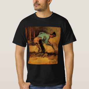 Man Stooping with Stick, Spade by Vincent van Gogh T-Shirt