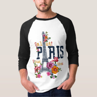 Man T-shirt  eyes and Paris print 
