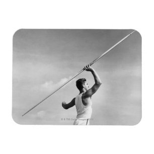 Man Throwing Javelin Magnet