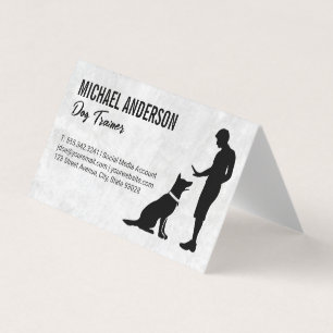 Man Training Dog Business Card