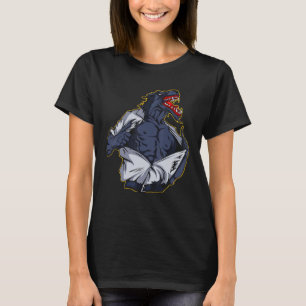 Man transforms into a wild wolf scary jungle world T-Shirt