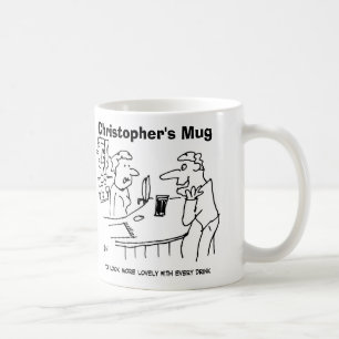 Man Tries to Flatter Barmaid. Add Name Choice. Coffee Mug