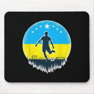 Man Ukrainian Nner Fan Ukraine Flag Street Art  Mouse Pad