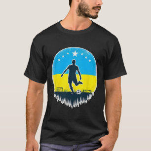 Man Ukrainian Nner Fan Ukraine Flag Street Art T-Shirt