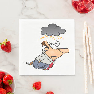 Man Under A Cloud Napkin