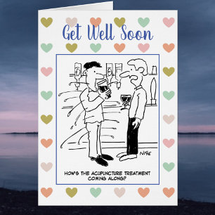 Man Undergoing Acupuncture in in the Pub