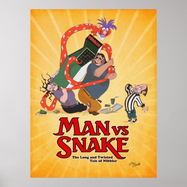 MAN VS SNAKE Don Bluth Poster from Kickstarter (Front)