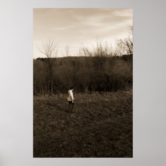 Man walking alone poster