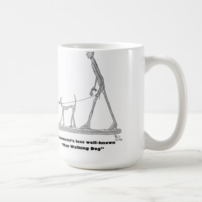 Man Walking Dog Coffee Mug (Right)