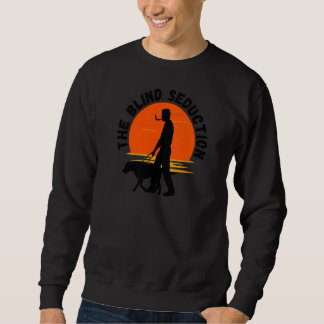 Man Walking Guide Dog On Beach Sweatshirt