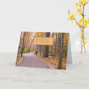 "MAN WALKING IN WOODS/Thanking God For Amazing Day Card