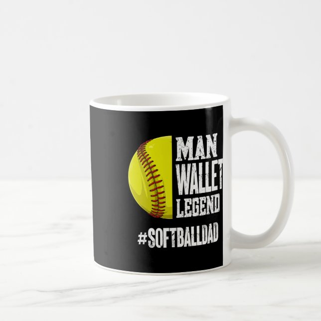 Man Wallet Legend Softballdad Softball Dad Funny  Coffee Mug (Right)