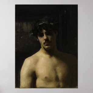 Man Wearing Laurels Poster