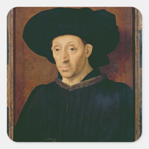 Man with a Glass of Wine Square Sticker