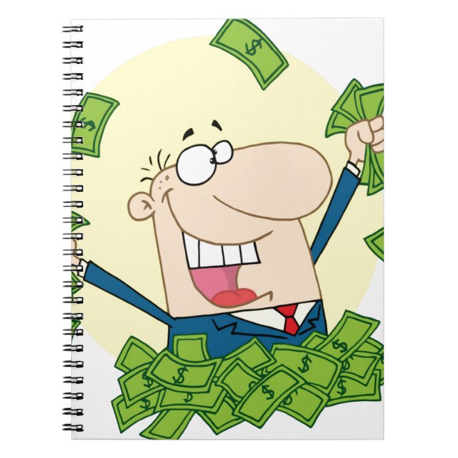 Man with a lot of money notebook (Front)