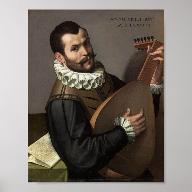 Man With a Lute Poster (Front)