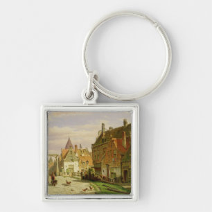 Man with a Wheelbarrow Key Ring