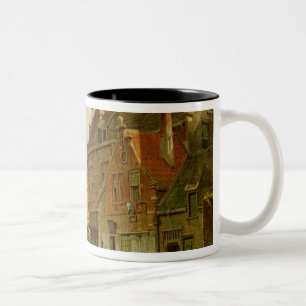 Man with a Wheelbarrow Two-Tone Coffee Mug