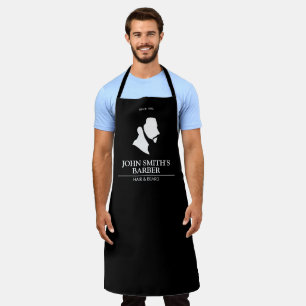 Man With Beard Barber Logo Apron
