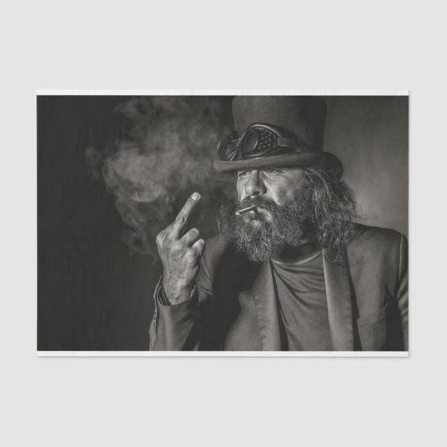 Man with Beard Swearing  Tissue Paper (Front)