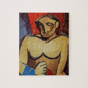 Man With Blue Towel, Jigsaw Puzzle