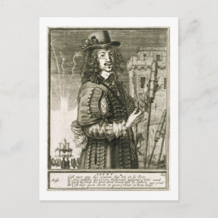 Man with firework rocket, from the 'Recueil de fig Postcard