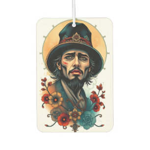 Man with Flowers:A Symbol of Strength and Elegance Car Air Freshener