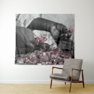 Man with Flowers Tapestry