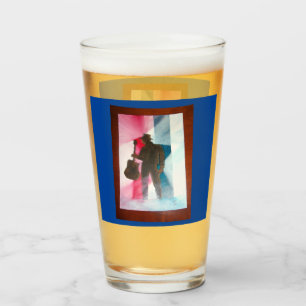 Man with Guitar Glass Cup