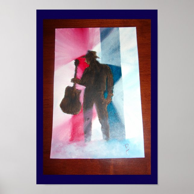 Man With Guitar Poster (Front)