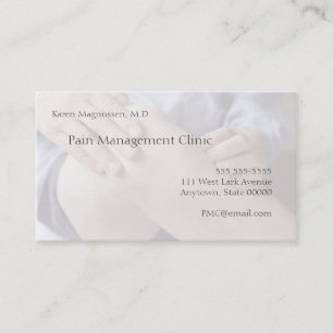 Man with knee injury business card