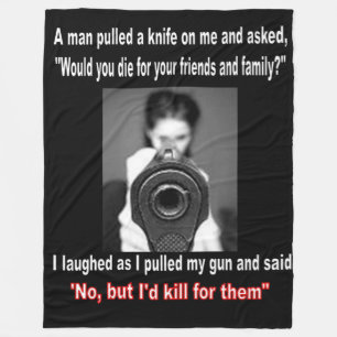 MAN with KNIFE Fleece Blanket