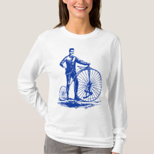 Man with Penny Farthing - Navy T-Shirt