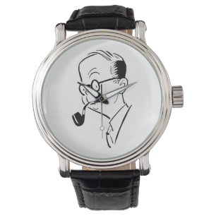 Man with pipe watch
