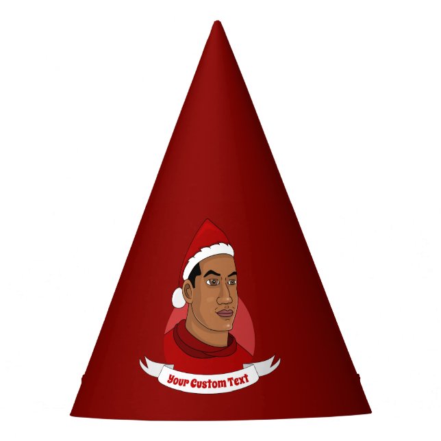 Man with Santa Claus hat cartoon (Front)