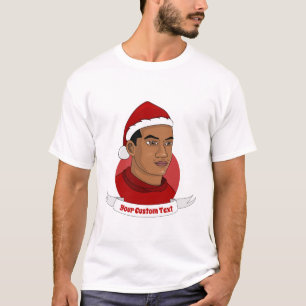 Man with Santa Claus hat cartoon T-Shirt