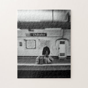 Man with shopping bags in subway (Chatelet) Jigsaw Puzzle
