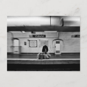 Man with shopping bags in subway (Chatelet) Postcard