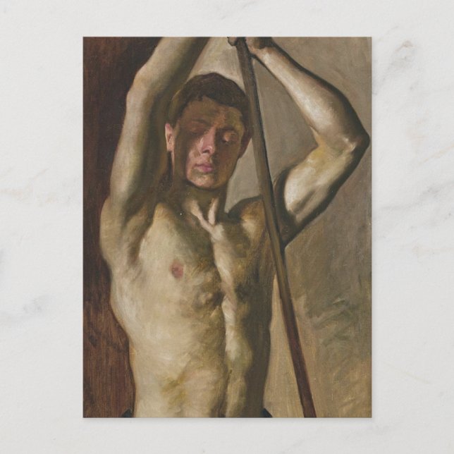 Man with Staff Postcard (Front)