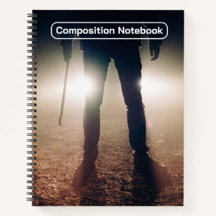 Man with Tire Iron Scary Horror Notebook