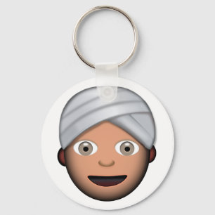 Man With Turban Emoji Key Ring