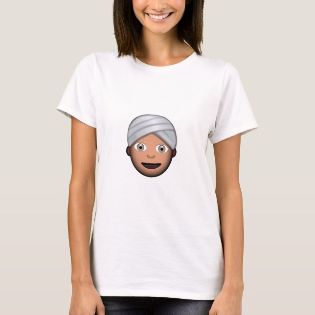 Man With Turban Emoji T-Shirt (Front)
