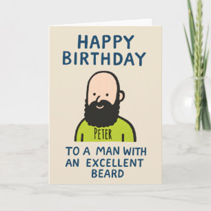 Man with wonderful beard card