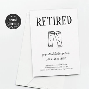 Man / Woman Beer or Brewery Theme Retirement Party Invitation