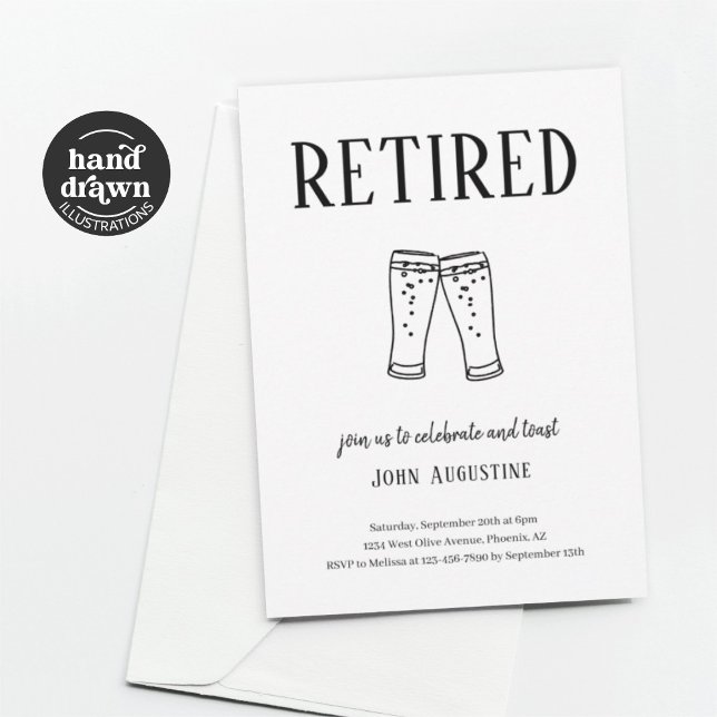 Man / Woman Beer or Brewery Theme Retirement Party Invitation (Creator Uploaded)