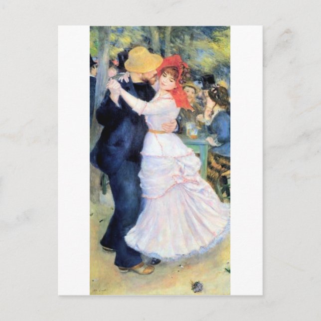 Man woman dancing renoir painting postcard (Front)