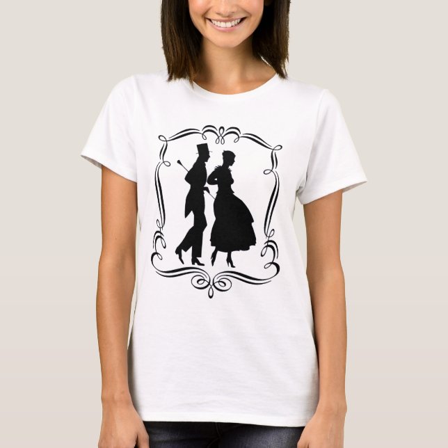 Man Woman Party Dancing Silhouette  T-Shirt (Front)