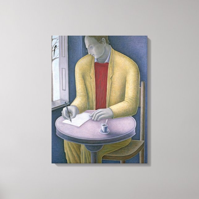 Man Writing 2004 Canvas Print (Front)